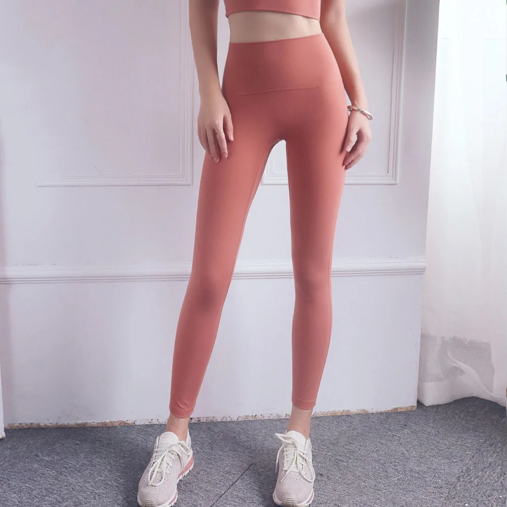 

Wholesale High Quality Moisture-Wicking Femme Pantalon De Yoga Solid Color Gym Clothing No Embarrassing Lines Womens Leggings