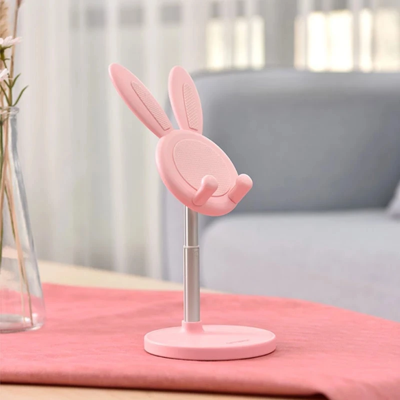 

Rabbit mobile phone desktop bracket adjustable lifting and lowering portable bracket lazy mobile phone bracket