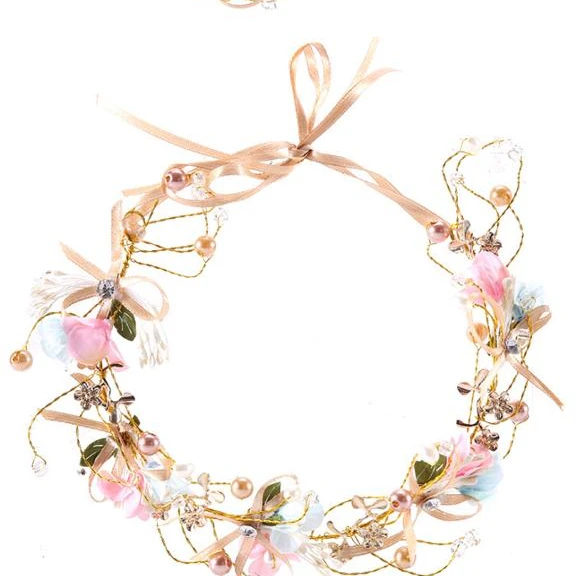 

Handmade angle garland headdress bridal headdress Hawaiian child garland hairbands, One color