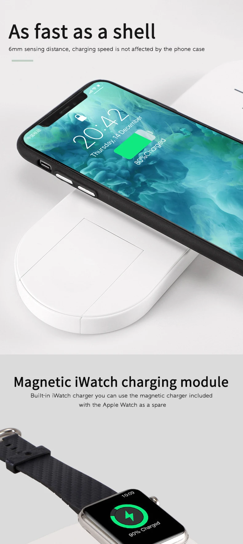 Latest 3 In 1 Fast Wireless Charging 15W Wireless Charger Station For Mobile Phone/Watch/Headset Cell Phone Charging Station