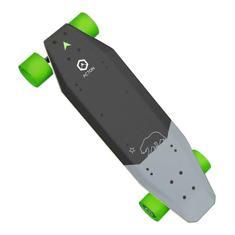 

Wireless Remote 500W Power LED Electric Skateboard Xiaomi ACTON Smart Electric Skateboard, Gray + green