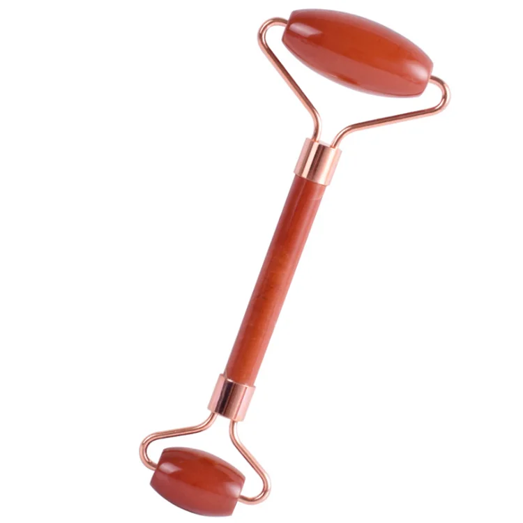 

Best Price Handheld Red Jade Roller Beauty Facial Massage Natural red Jade facial Roller