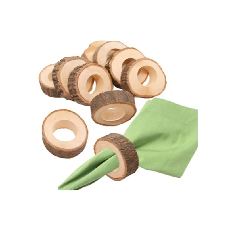 

New Design Party Table Valentine's Day Decoration Wooden Napkin Ring Rustic Vintage Crafts Ornaments Card Slot Napkin Ring, As picture