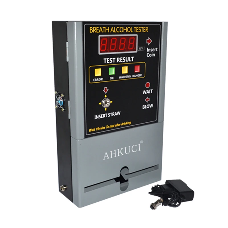 Manufacturer Fuel Cell Alcohol Breath Tester Breathalyzer Vending Machine Wallmount Coin