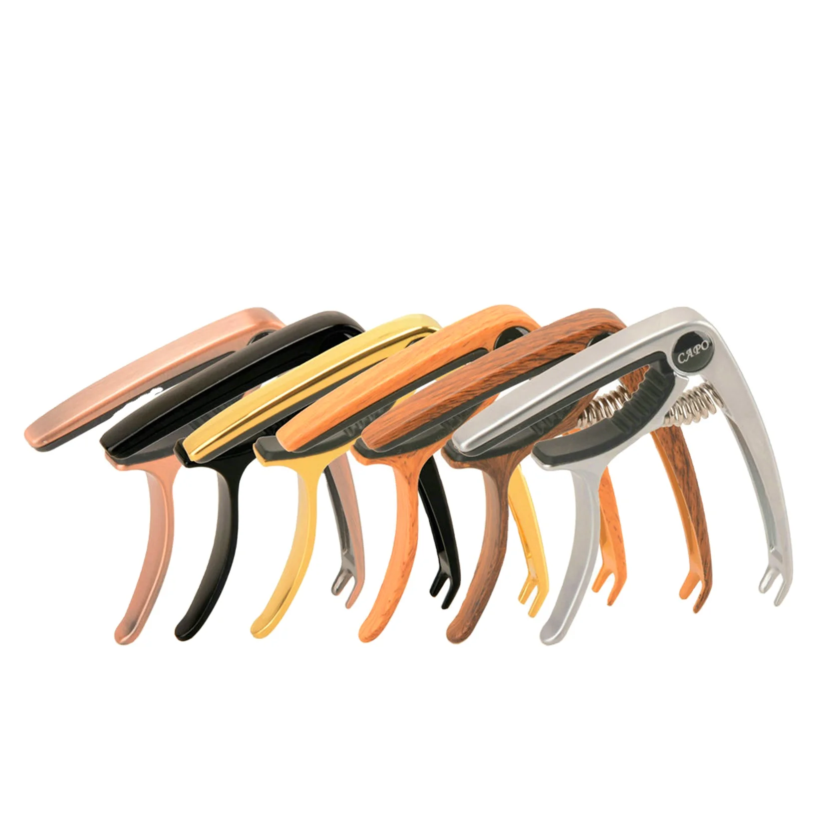 Lower MOQ Hot Sale Wholesale Various Color Style Zinc Alloy Strong Grip Acoustic Electric Guitar Capo for Professional Guitarist
