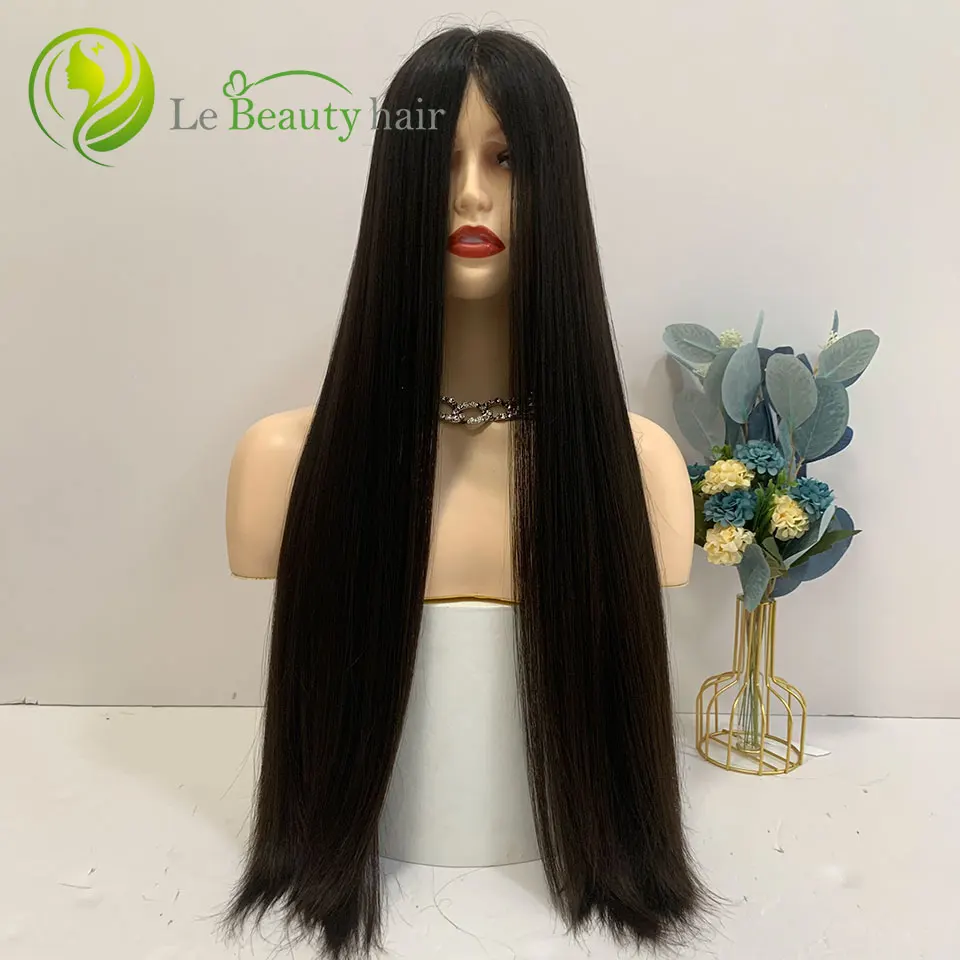 

Le Beauty Hair Jewish Wig Kosher wigs Lace top wig with Natural color Human Hair European Virgin Hair For Women