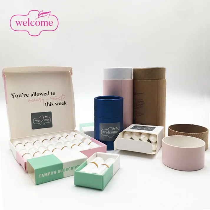

Private Label GOTS Certified Organic Tampons Comfort Silk Touch Feminine Hygiene Tampon Storage Box