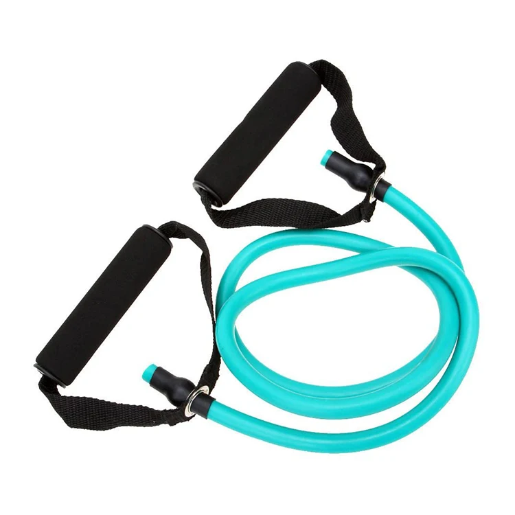 

Multifunction Natural Latex Home Gym Equipment Foam Handle Resistance Chest Expander Exercise Training Elastic Tube, Many different color