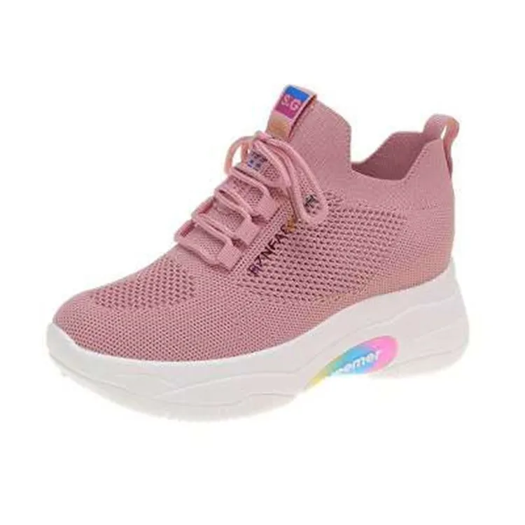 

The hottest selling mesh knitted breathable pvc soft sole ladies sport shoes, Mixed