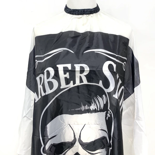 

Custom barber salon capes hot selling barber capes with snaps, Black