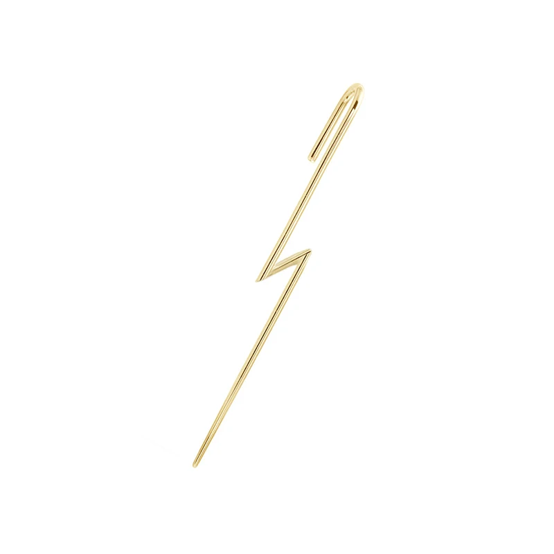 

Single s925 sterling silver lightning earrings with personalized design
