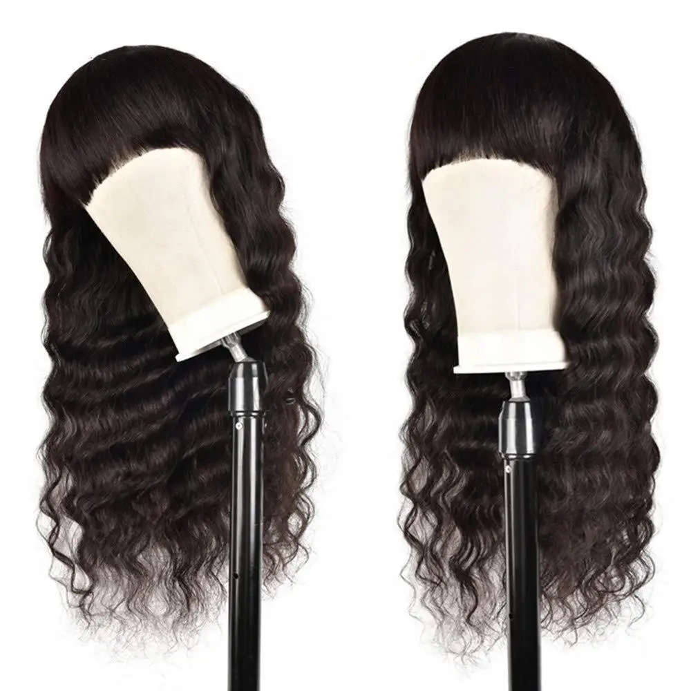 

Dropshipping New Fashion Woman Long Air Bangs Frizzled Hair Wig Synthetic Hairpiece Long Wigs Stylish Curly Hairpiece