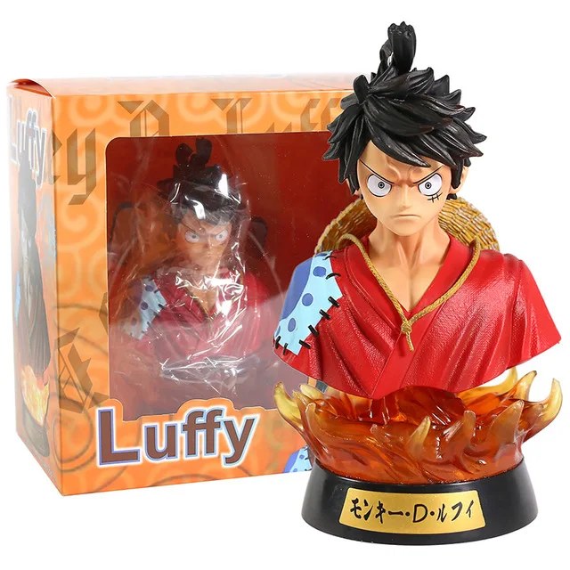 

One Piece Wano Country Kimono Luffy Bust 1/8 Scale Painted Anime Figure with Remote Control Light Set Toys