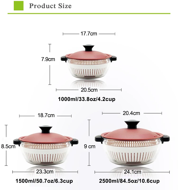 Multifunctional microwave steam pot glass casserole for oven
