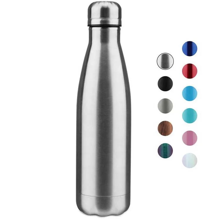 

Eco Friendly 500ml Sports Double Wall Insulated Vacuum Drink Cola Shaped Metal Stainless Steel Water Bottles with Custom Logo