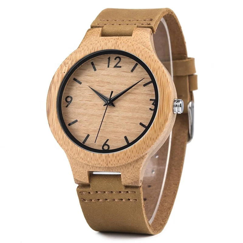 

DODO DEER Original Bamboo Wood Watch OEM Women And Men Wooden Neutral Quartz Leather Wristwatches for Couple Lover