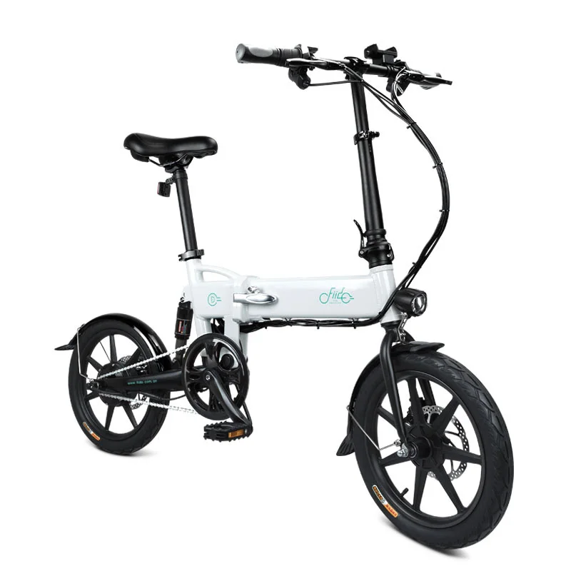 

[EU STOCK] free shipping Fiido D2 16inch battery electric lithium adult foldable bike electric motor bicycle, Grey/white