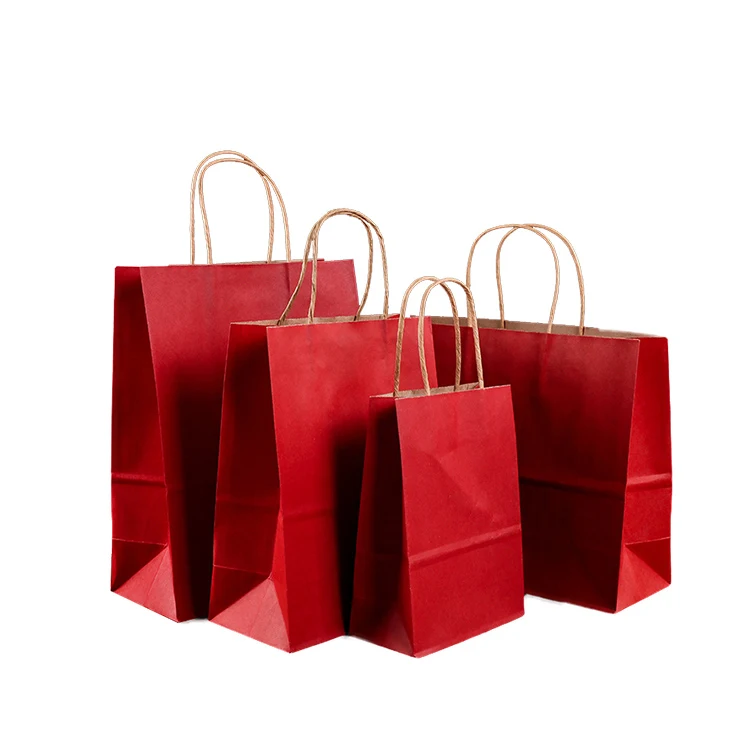 
Custom Your Own Logo Size Color Cheap Food Take Away Bown kraft Paper Bag with handle 