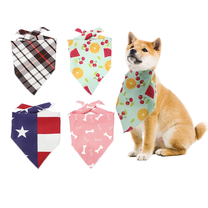 

Hot sale design sublimation print logo dog bandana scarf manufacturer wholesale, Any color is ok