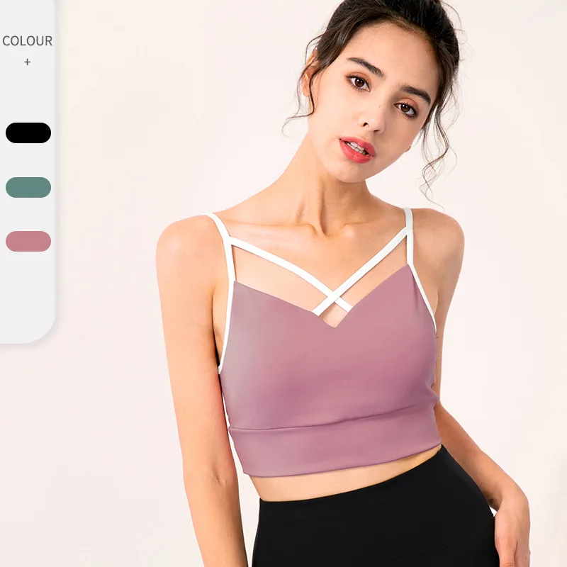 

Seamless Sports Bra Women Push Up Sport Top for fitness U Back Padded Sports Bras Vest Shockproof Running Gym Workout Yoga Bra, Customized colors