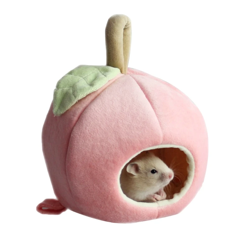 

Animal Cage Apple Hammock Soft Plush Bed Pet Toy for Ferret Parrot Hamster Rat Playing Swinging Cute House