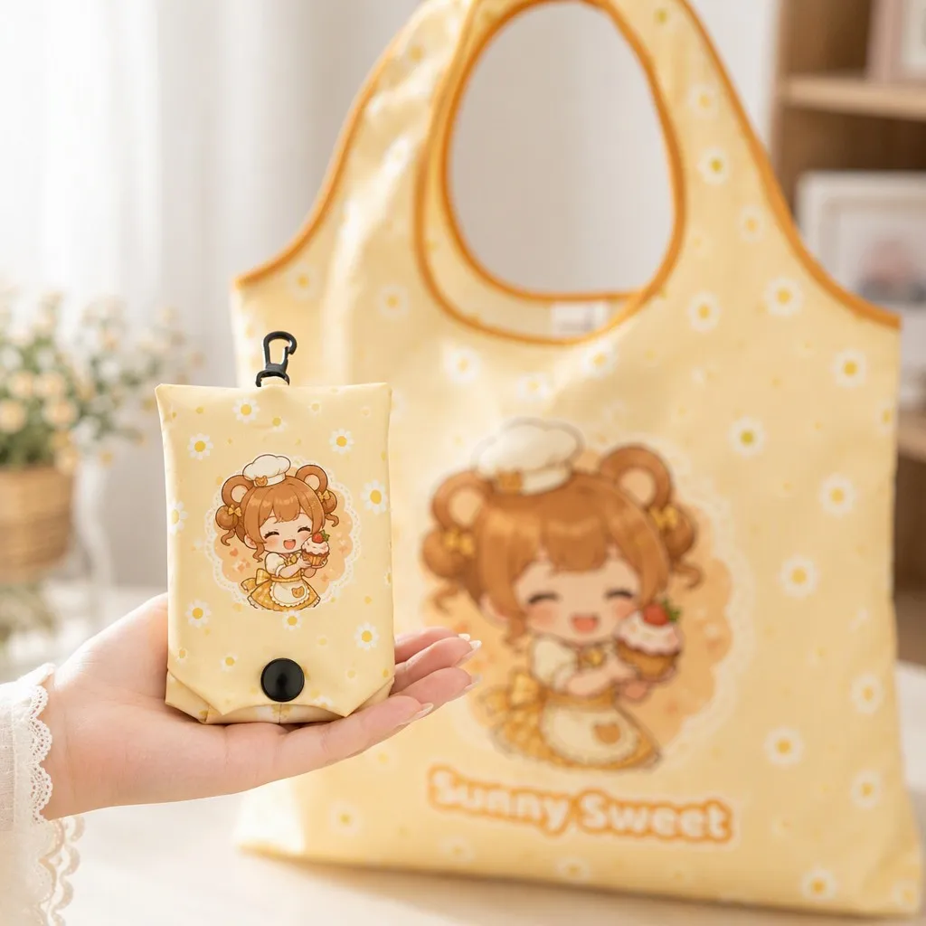 Ultra-Compact Palm-Sized Folded Pouch Held in Hand