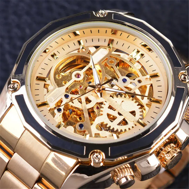 

fashion men automatic watch reloj automatico tourbillion skeleton mechanical watches for men