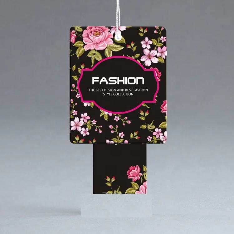 

fashion women men's custom printed shoes hang label tag with company logo