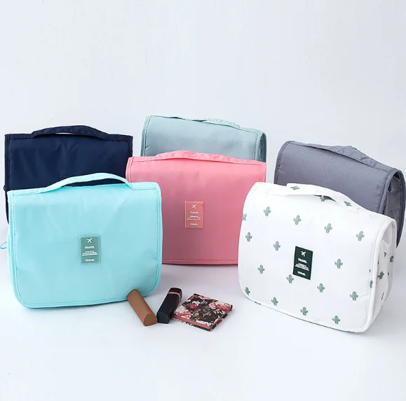 

simple large capacity unisex travel hanging toiltery bag oxford cloth waterproof portable wash cosmetic bag