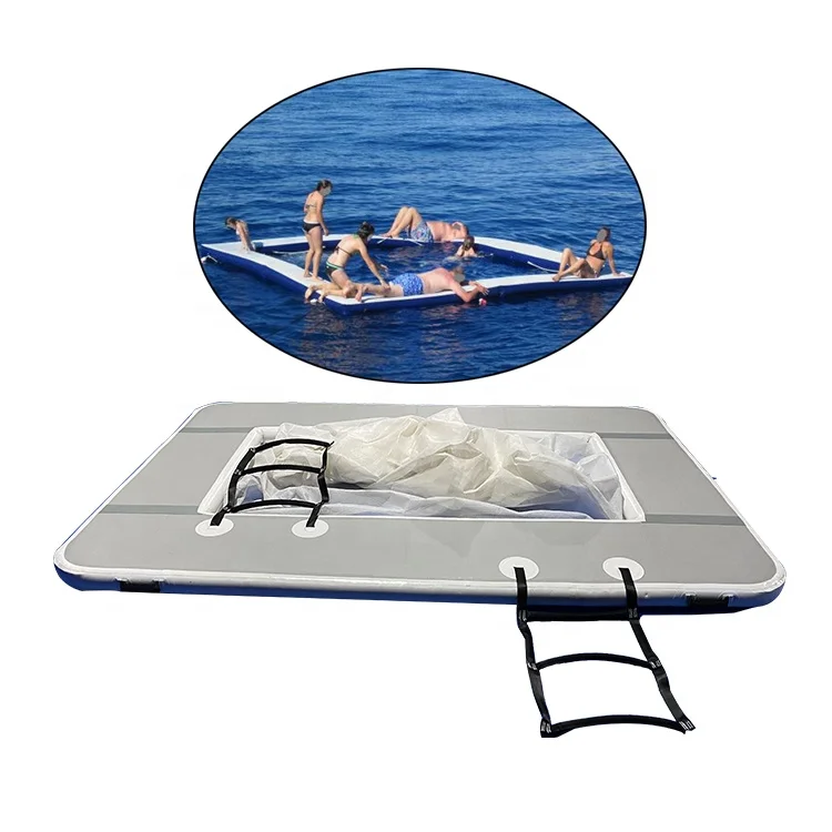 

Removable Inflatable Yacht Floating Ocean Swimming Pool with Anti Jellyfish Net, As photo or customized color