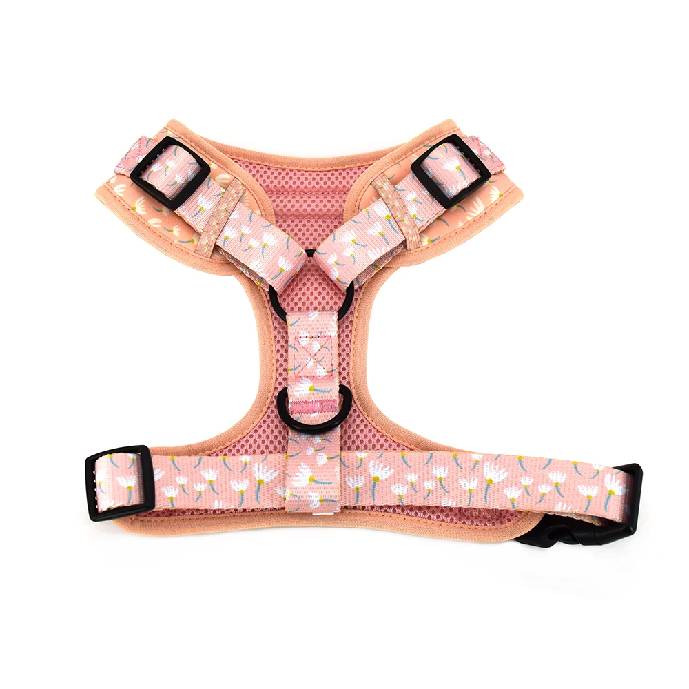 

Hot selling dog supplies adjustable print pet harness cute pattern comfortable dog harness, Any pantone color