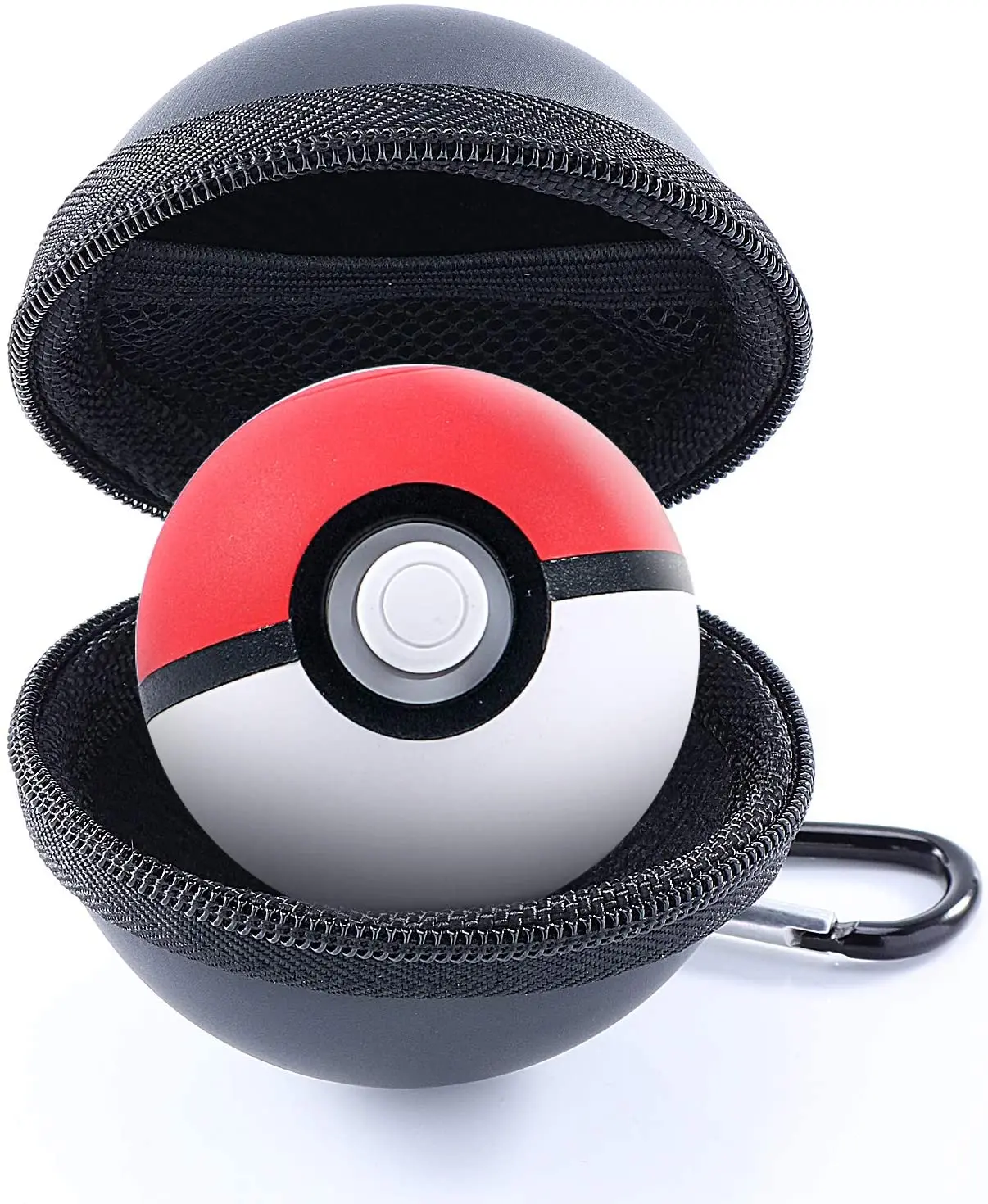 

Pokeball Plus Carrying Case Compatible for Switch Hard Protective Storage Lets Go Detachable Carabiner EVA Travel, Black