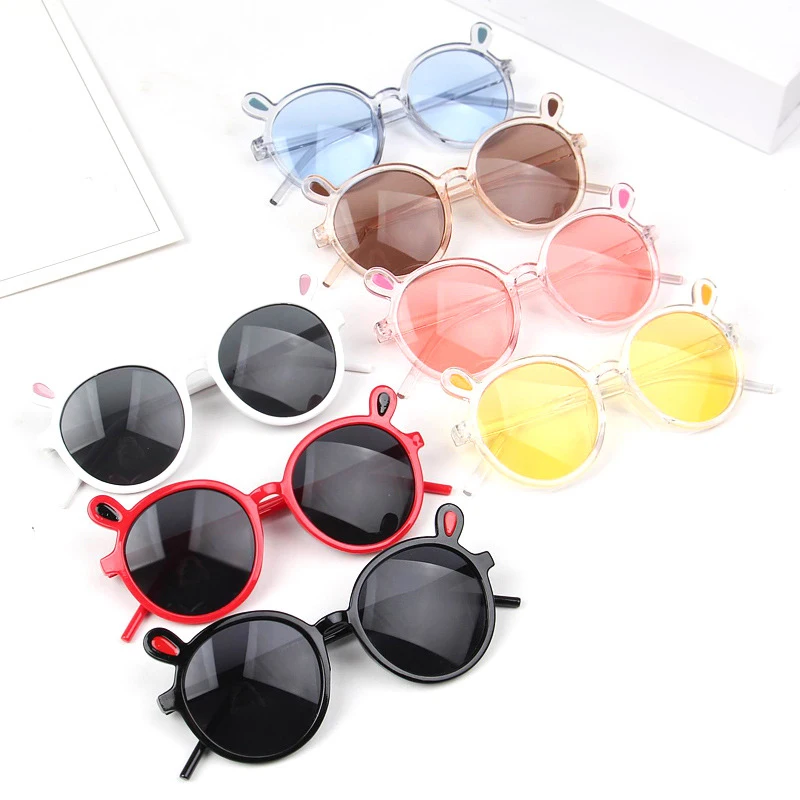 

SKYWAY New Fashion Multicolour 3-8 Years Old Boys Girls Children Sun Glasses Cute Baby Rabbit Ear Kids Sunglasses