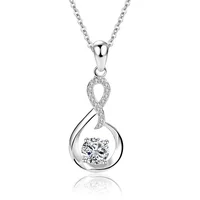 

2020 personalized 925 sterling silver necklace zircon elegant jewelry water drop necklace Pendant for women