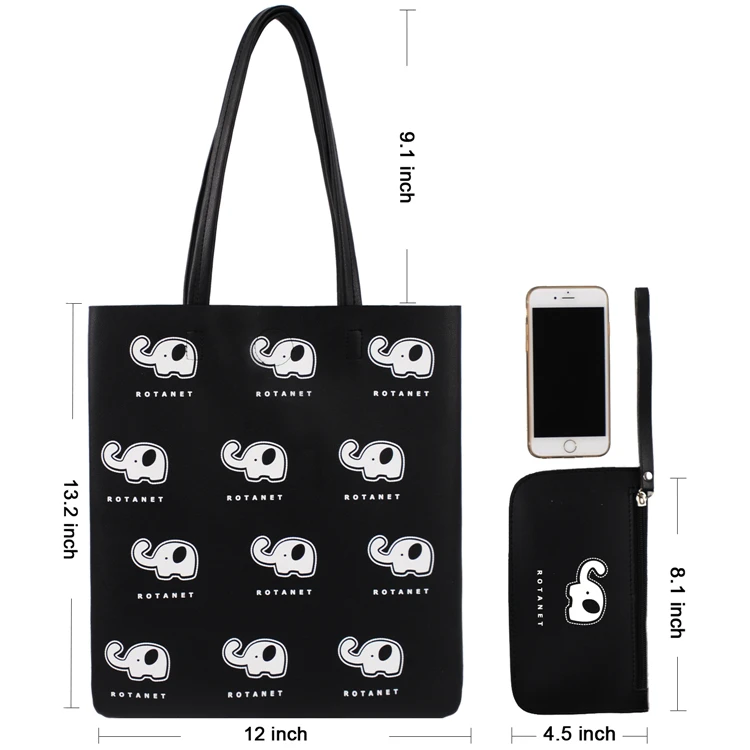 

PU Leather Handbags Latest Design Cute Girls Fashion CARTOON Kids Print/purse set/Women Hand tote bags