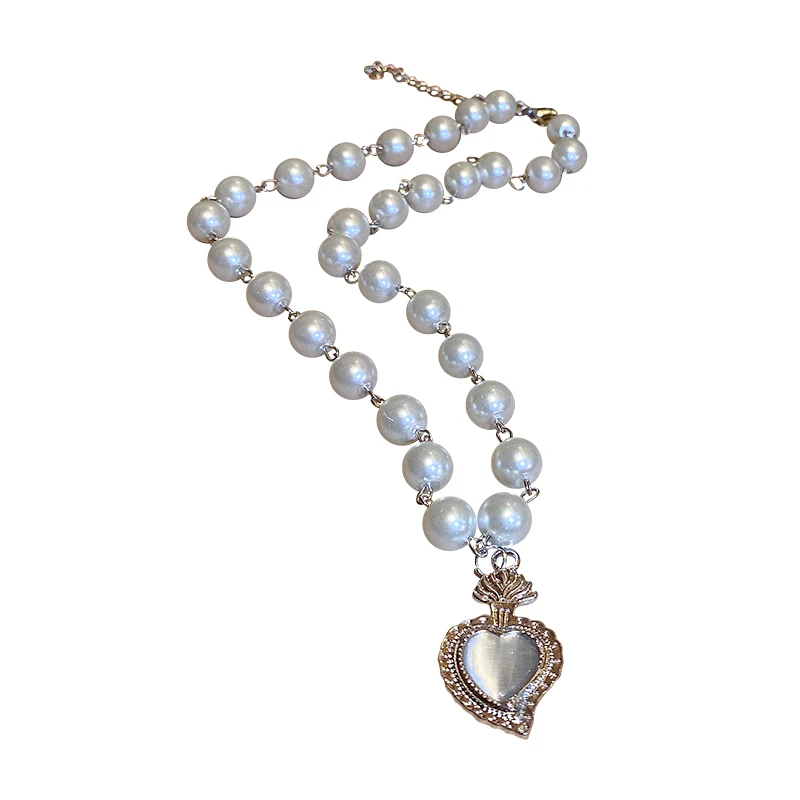 

New female Korean young fashion crystal clavicle water pearl necklace