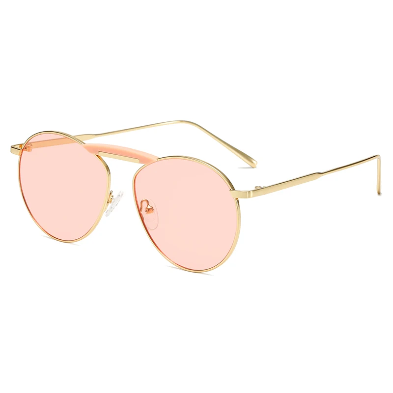 

Polarized round color fashion new unisex pink black sunglasses ladies