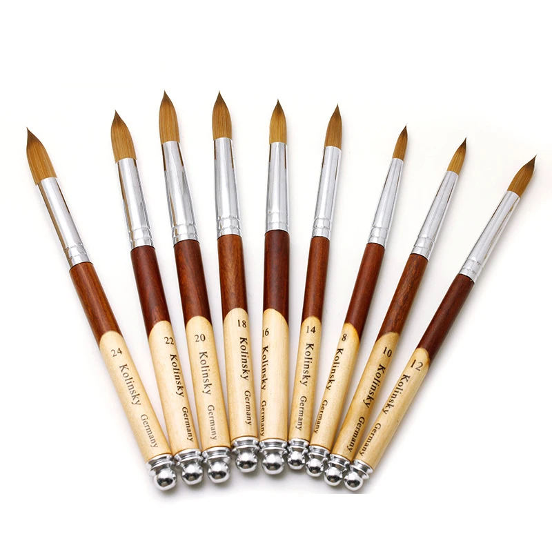 

High Quality Custom 100% Brush Acrylic Nail Pure Kolinsky, Customized color
