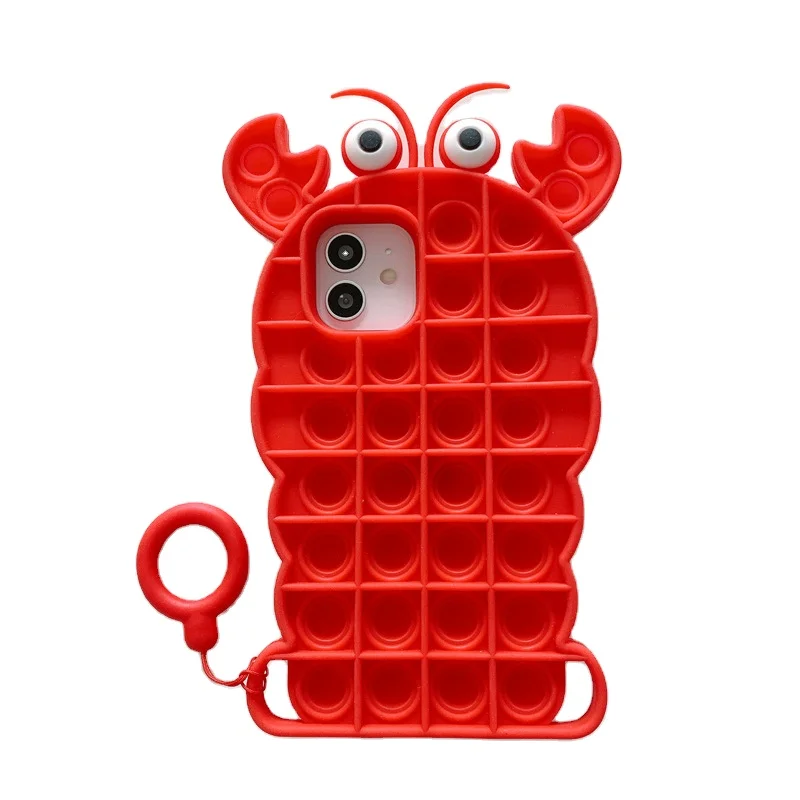

Pop it Phone Case, Push Bubble Fidget Toy Silicone Phone Cases Cover compatible with iPhone 12 Pro Max