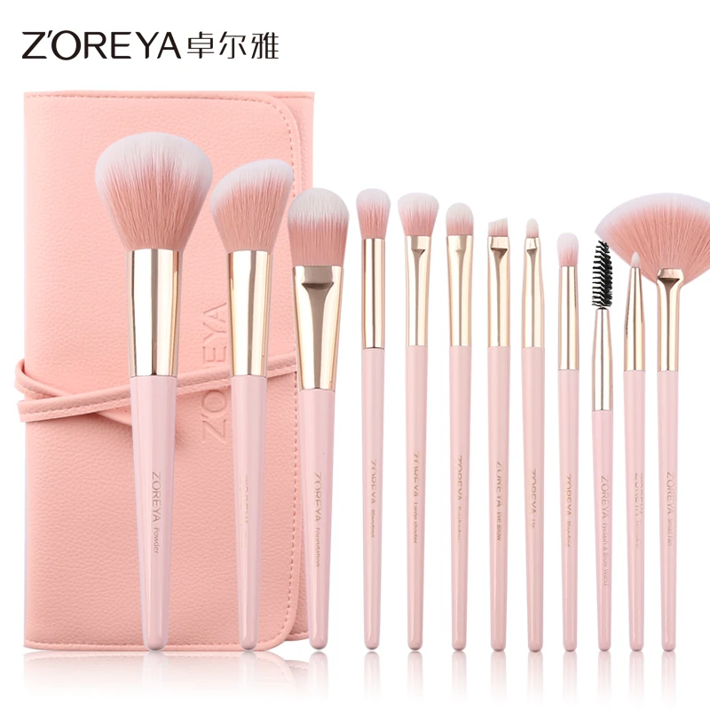 

12Pcs Pink Color Hot Sale Professional Luxury Makeup Brush Set