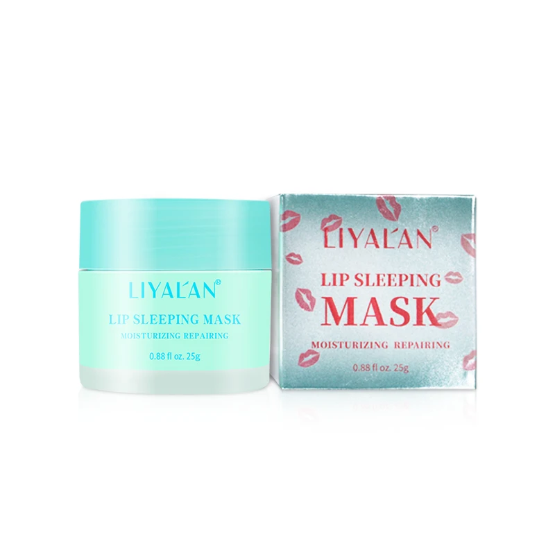 

LIYALAN Private Label Natural Organic Collagen Moisturizing Blue Lip Sleeping Mask