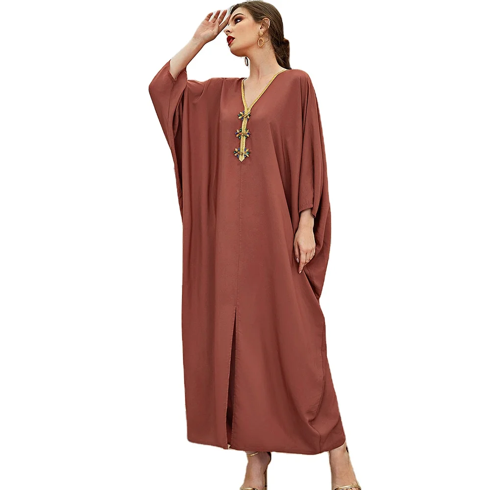 

Turkey fashion plus size muslim Islamic Glory abaya dress middle east Glory muslim dress, Orange