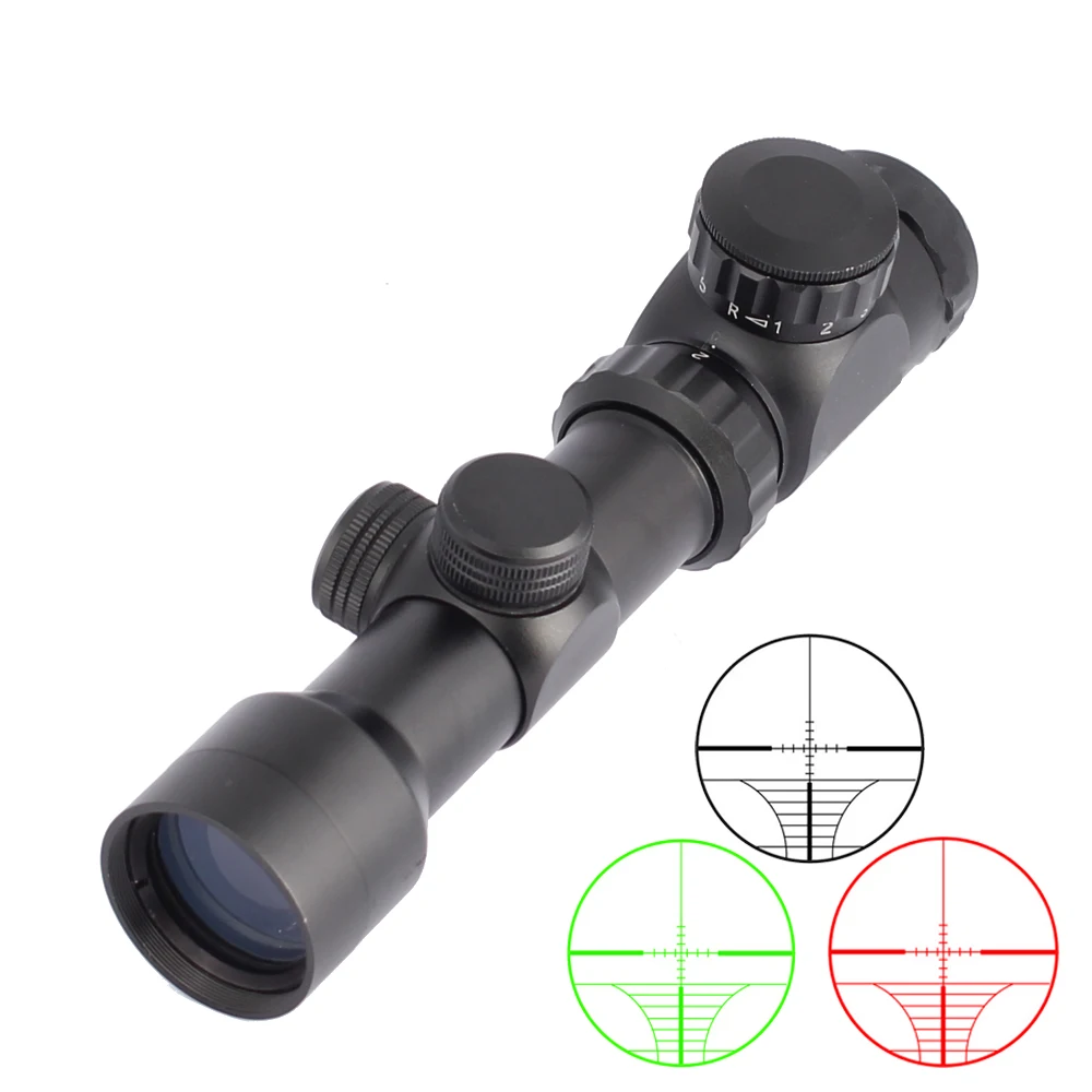 

Hunting Riflescope Airsoft 2-6x28 EG Red And Green Illumination Tactical Short Rifle Scope for hunting shooting