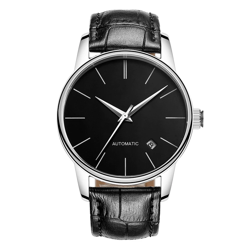 

Ready Stock 3ATM Waterproof Solid Stainless Steel Black Automatic Watches For Women