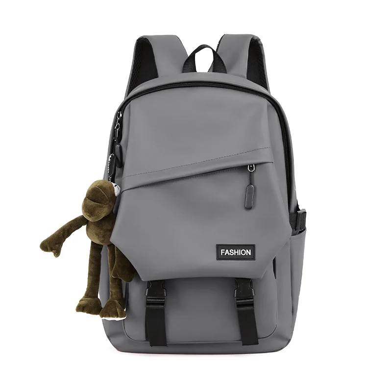 

2021 New Simple Nylon Laptop Backpacks Junior High School Bag For Teenage Boys Girl Student Large Capacity Travel Backpack, Black,gray,blue,red