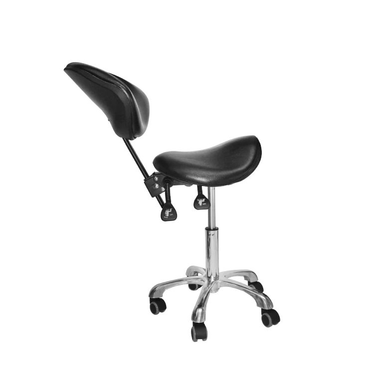 Master Massage Ergonomic Swivel Saddle Rolling Hydraulic Stool for Clinic Spas Salons Debtists Classrooms Home Office