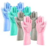 

NINE BLOOM china manufacturer kitchen hand waterproof magic silicone dish washing gloves