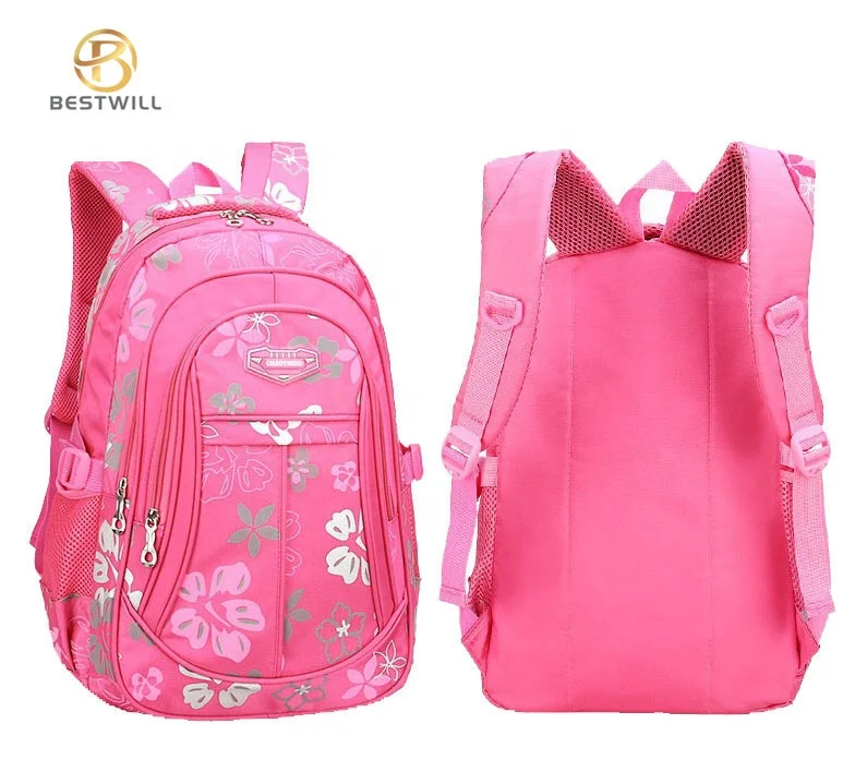 

BESTWILL Custom Flower Pattern Mochilas School Bags for Girls Teenage Kids Backpack School Bags, As showed in picture or customized