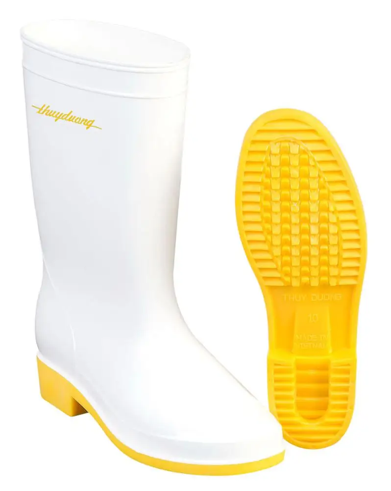 
White Original PVC Anti Slippery Rain Boots/Gumboots For Medical Use, Fish Markets, Laboratories 