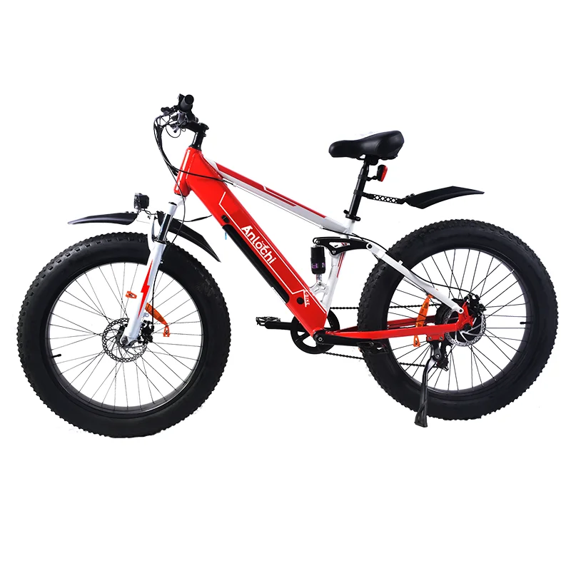 

ANLOCHI popular in Europe cheap electric bike 26 inch fat tire velo electrique ebike 500W snow bicycle for sale